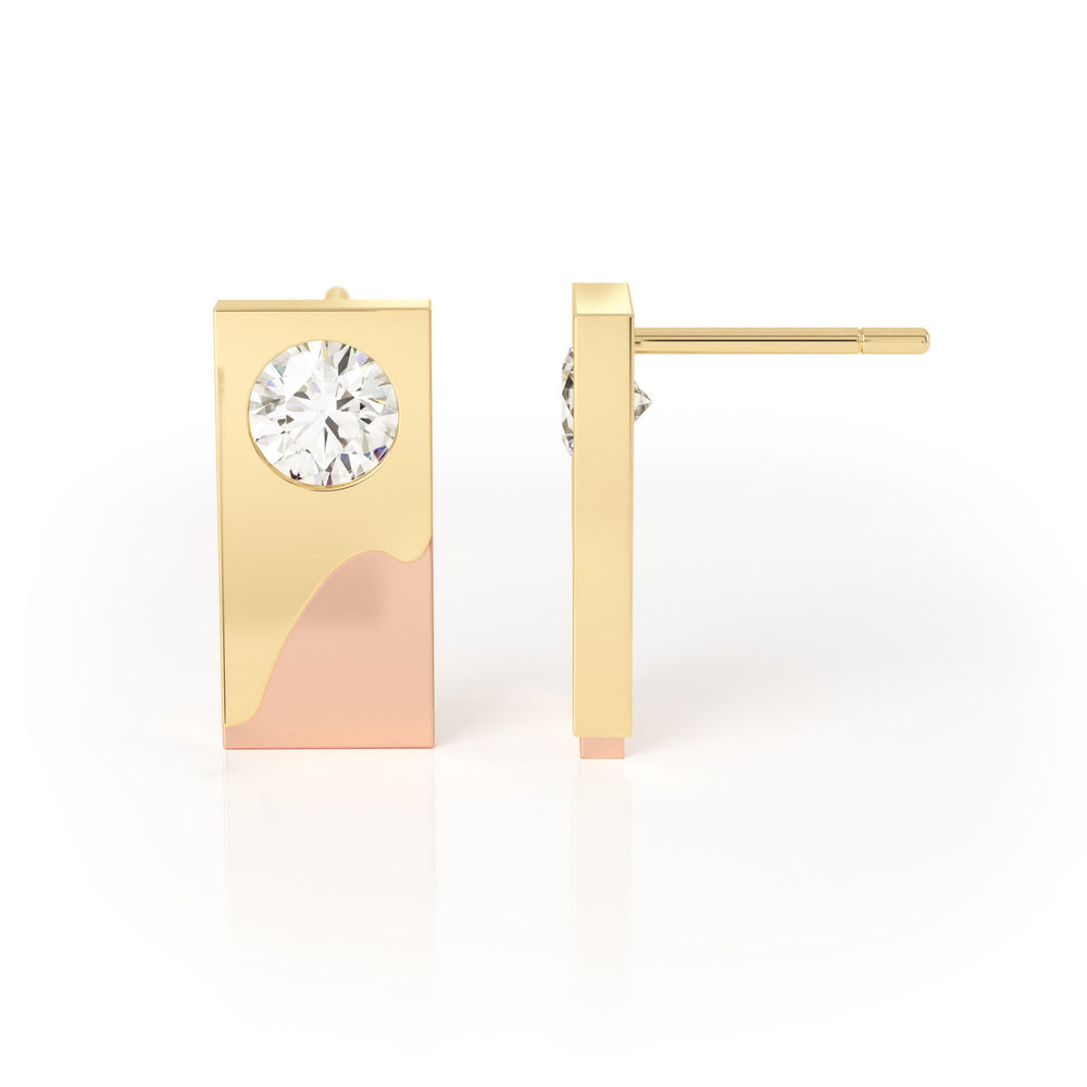 
                  
                    Avila Vara Dualiti Dual Tone Earrings in Yellow Gold
                  
                