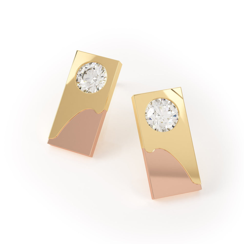 
                  
                    Avila Vara Dualiti Dual Tone Earrings in Yellow Gold
                  
                