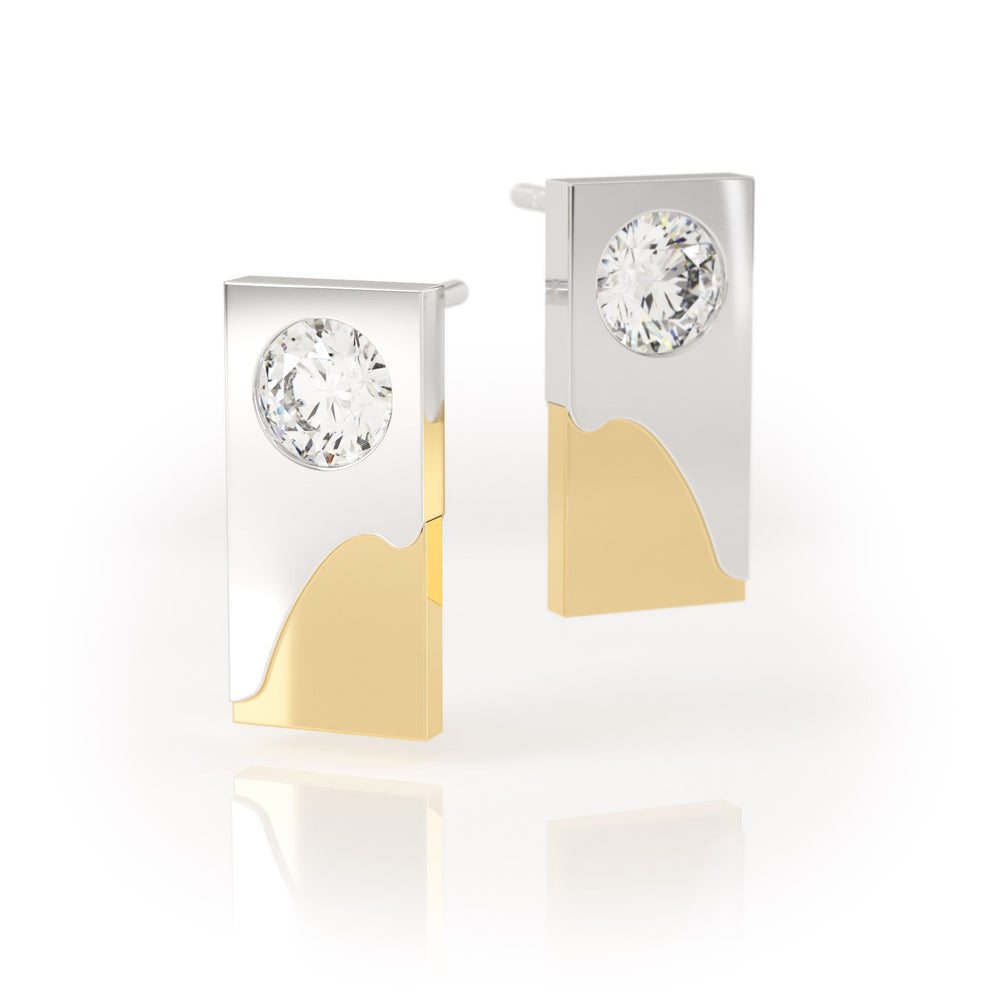 
                  
                    Avila Vara Dualiti Dual Tone Earrings in White Gold
                  
                