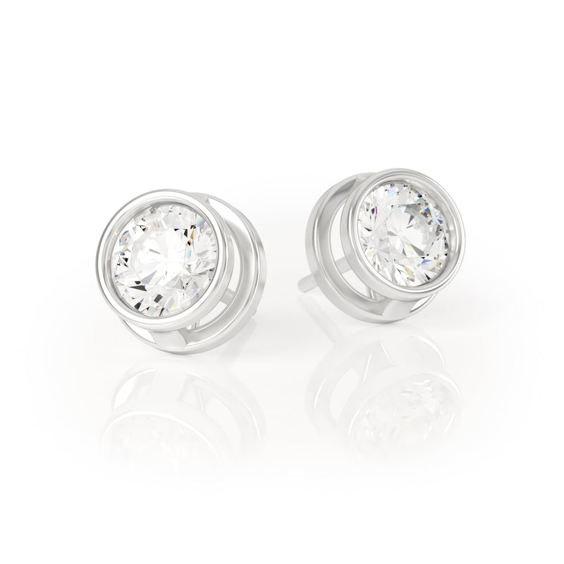 Avila Vara Synergi Diamond Studs in White Gold
