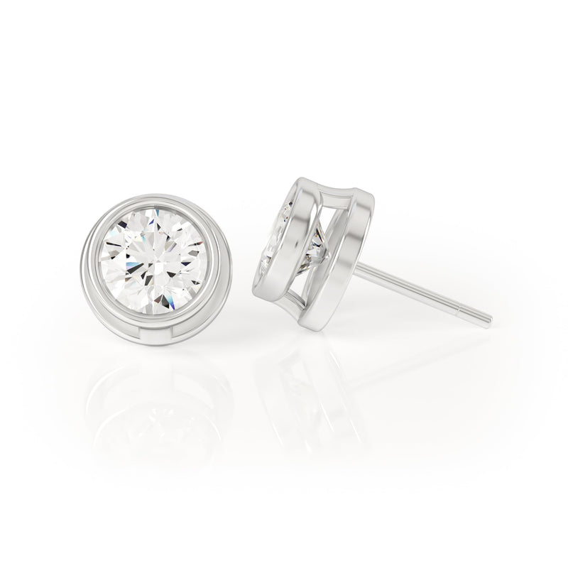 Avila Vara Synergi Diamond Studs in White Gold