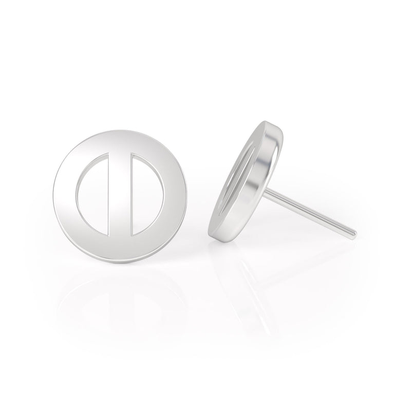 Avila Vara Synergi Circle Earrings in White Gold