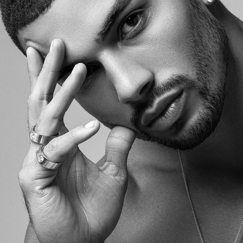 Heavy set diamond rings set in platinum and gold - Avila Vara