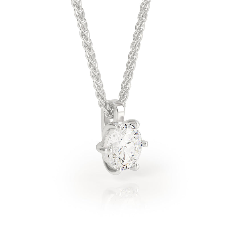 Avila Vara Io 2ct diamond solitaire pendant in White Gold