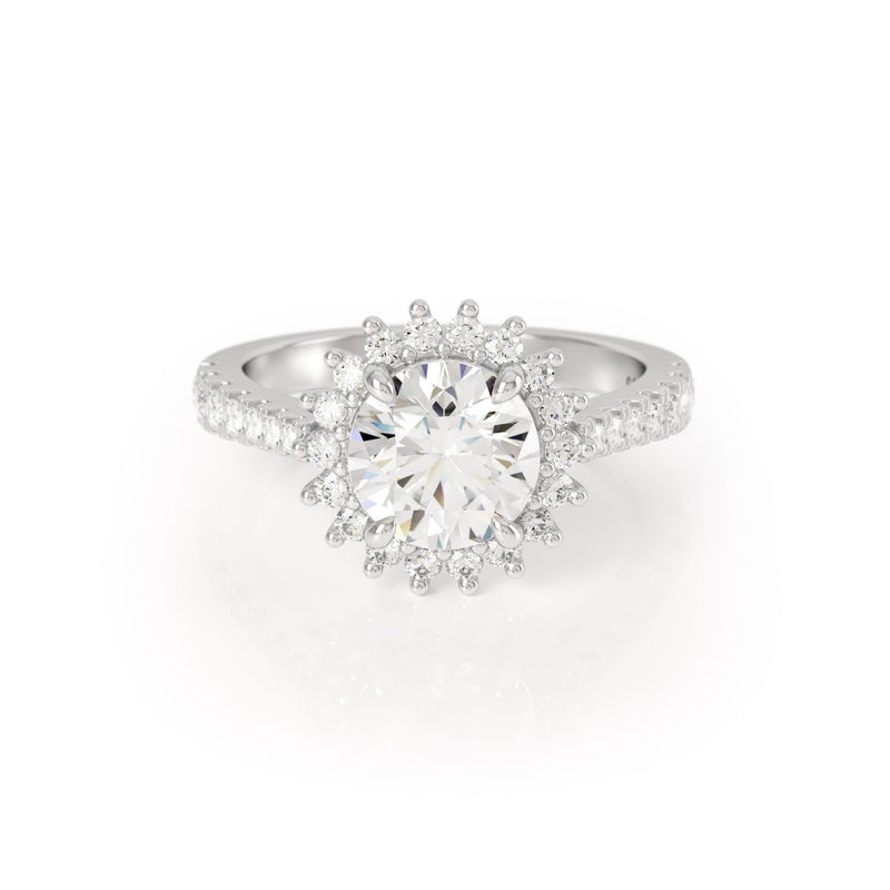 Asteri 1.5ct Diamond Halo Engagement Ring  - Avila Vara