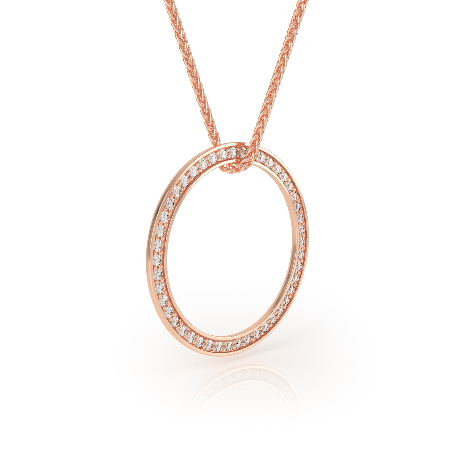 Pandora Signature 14k Rose Gold-Plated Two-tone Intertwined Circles Necklace  - Pandora Jewellery from Gift and Wrap UK