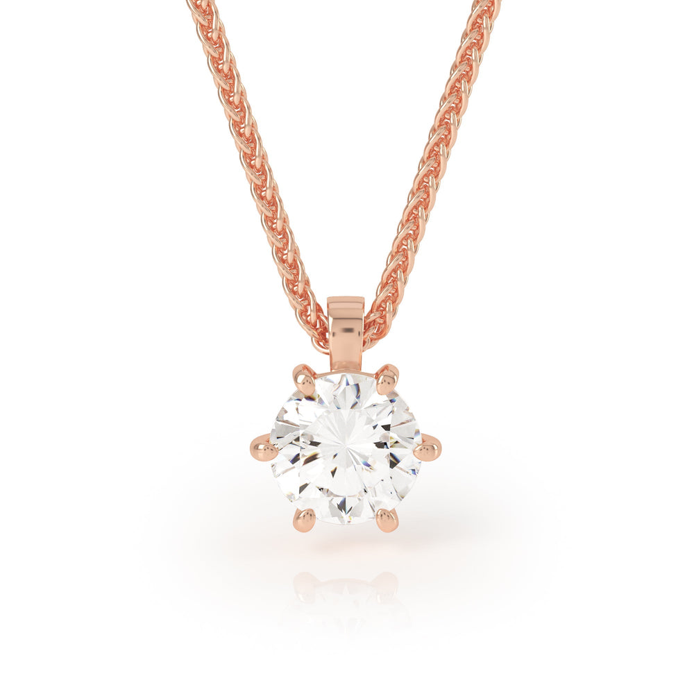 
                  
                    IO Diamond Solitaire Pendant in 18k Rose Gold
                  
                