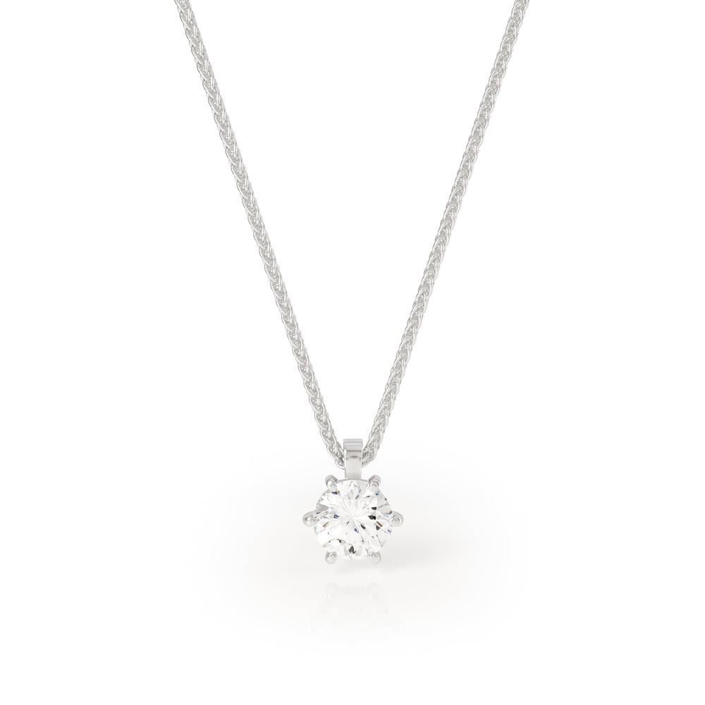 
                  
                    IO Diamond Solitaire Pendant in Platinum
                  
                
