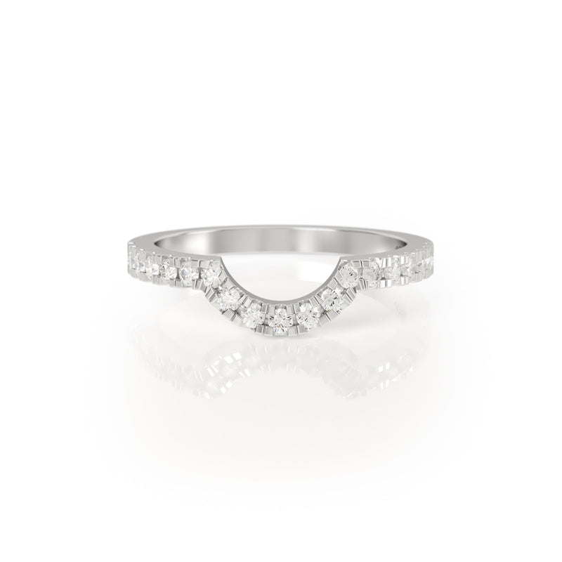 Avila Vara Synergi Curved Diamond Ring in White Gold
